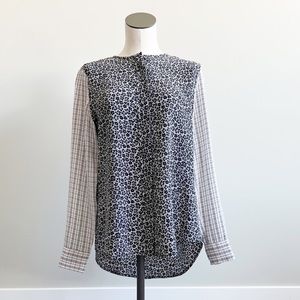 Equipment Lynn Floral Long Sleeve Silk Blouse